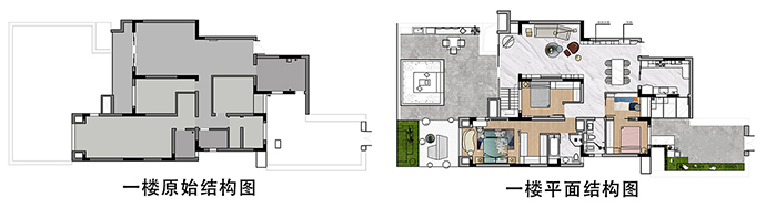 成都大晶裝飾公司256㎡現(xiàn)代別墅裝修戶型圖 鬧中取靜獨風(fēng)雅