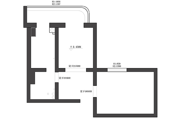 55㎡經(jīng)濟(jì)適用套一戶型圖 墨綠+原木+深藍(lán)裝出高級(jí)感